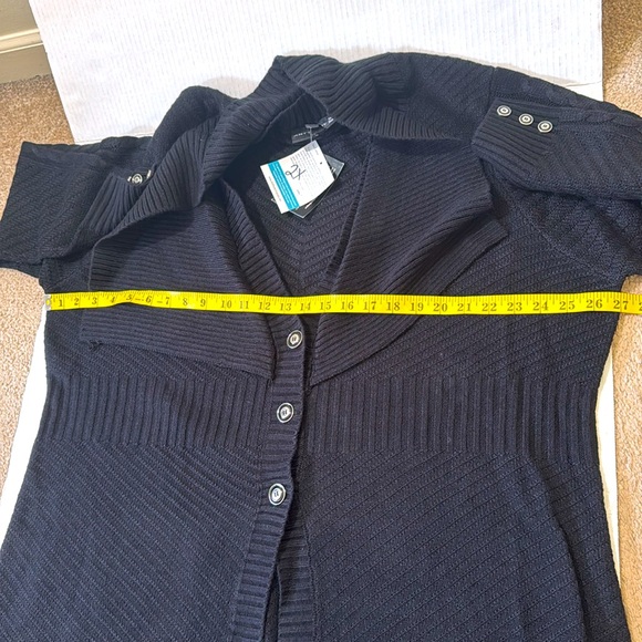 NWT Black Long Stylish Cardigan Great for Dresses Plus Size 2X - Picture 8 of 10